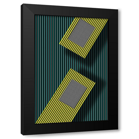 255-255-0 Black Modern Wood Framed Art Print by aRRO