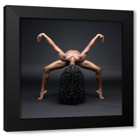 X Factor Black Modern Wood Framed Art Print with Double Matting by Wilkinson, Hugh