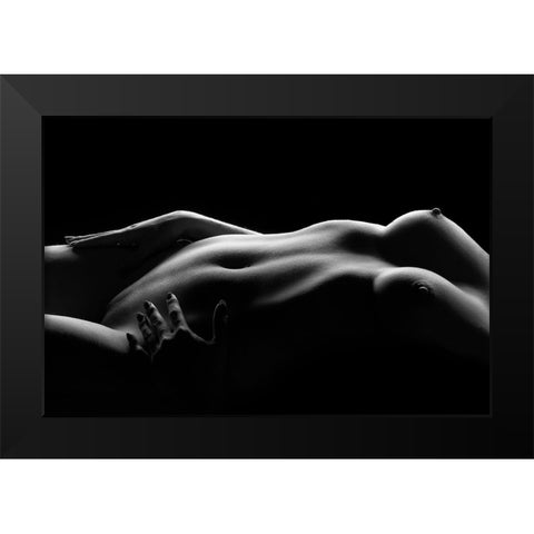 Caressed By Light (I) Black Modern Wood Framed Art Print by Achtergarde, Burkhard