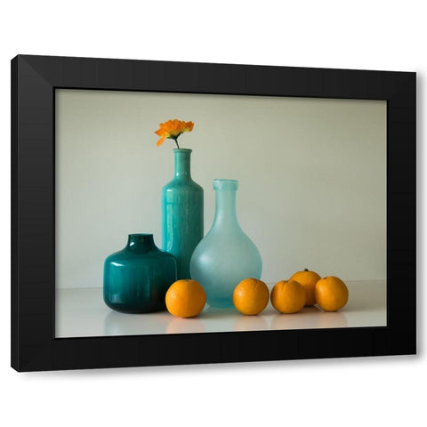 A Touch Of Orange Black Modern Wood Framed Art Print by Hammer, Jacqueline