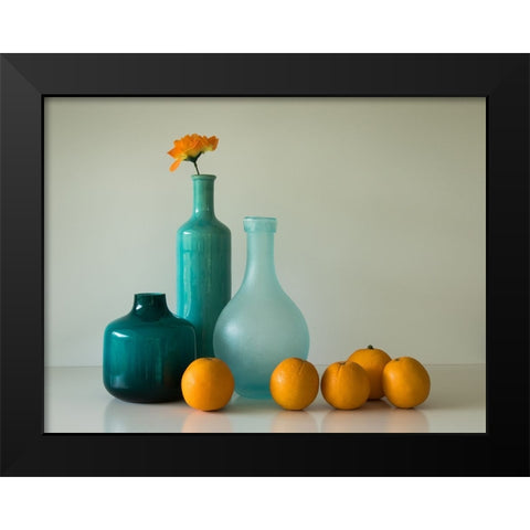 A Touch Of Orange Black Modern Wood Framed Art Print by Hammer, Jacqueline