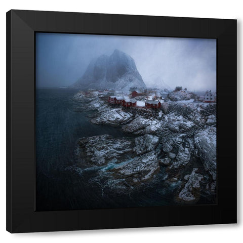 The Perfect Storm Black Modern Wood Framed Art Print by Huang, Stan