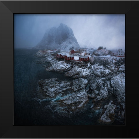 The Perfect Storm Black Modern Wood Framed Art Print by Huang, Stan