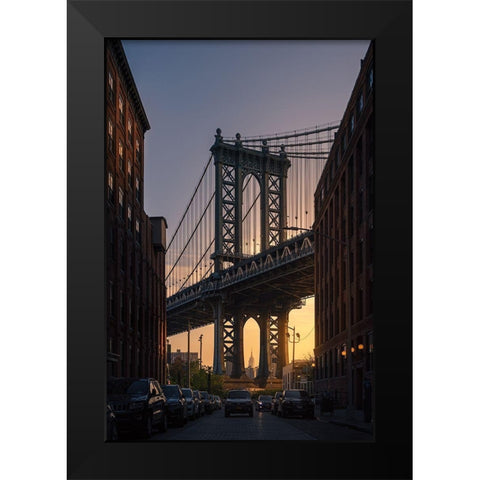 Bridge Black Modern Wood Framed Art Print by Martin Castan, David
