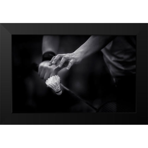 Focus Black Modern Wood Framed Art Print by Deng, Larry