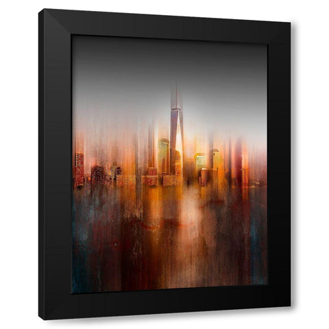 Behind The Window Black Modern Wood Framed Art Print by Chiriaco, Carmine