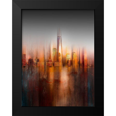 Behind The Window Black Modern Wood Framed Art Print by Chiriaco, Carmine