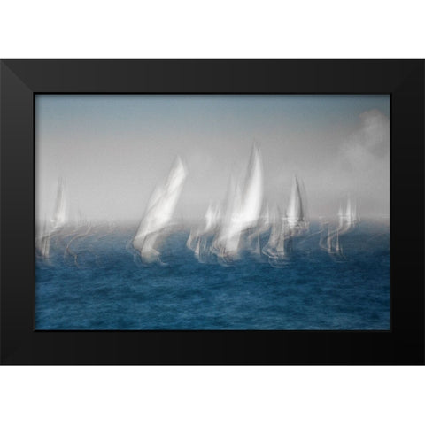 Sails Black Modern Wood Framed Art Print by Dominik, Garcia
