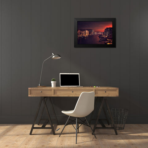Gran Canal Black Modern Wood Framed Art Print by Garcia, Jose