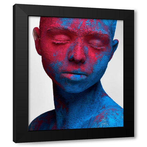Colored Ecstasy Black Modern Wood Framed Art Print with Double Matting by Malikov, Alex