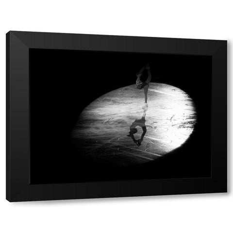 Satoko Black Modern Wood Framed Art Print with Double Matting by Parola, Roberto