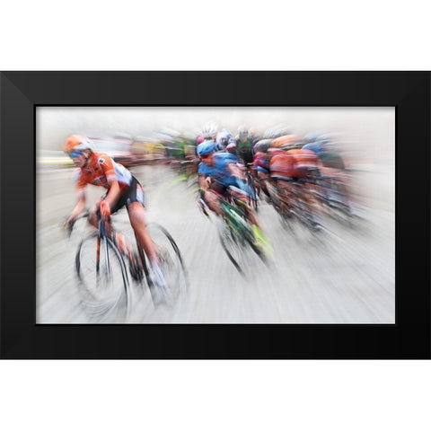 Breakaway Black Modern Wood Framed Art Print by Urlings, Lou