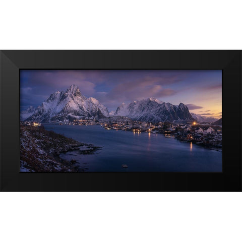 Reine Black Modern Wood Framed Art Print by Figueras Barranco, Antoni