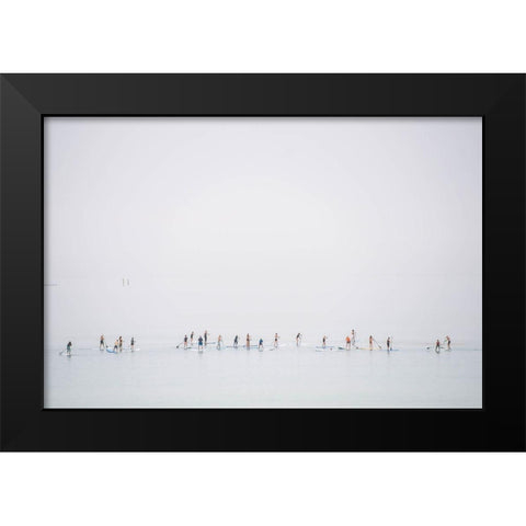 Floating Mirage Black Modern Wood Framed Art Print by Raif, Joshua