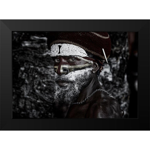 At The Mt Hagen Sing Sing Festival-V - Papua New Guinea Black Modern Wood Framed Art Print by Inazio Kuesta, Joxe