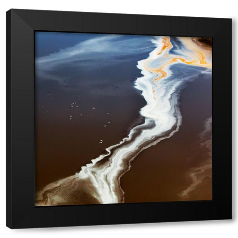 Half Warm And Half Cold Black Modern Wood Framed Art Print by Zuo, Jun