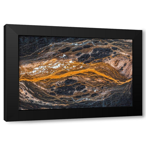 The Pulse Of The Earth Black Modern Wood Framed Art Print with Double Matting by Tianqi