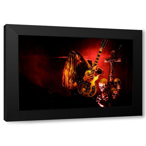 Stronger Than Death Black Modern Wood Framed Art Print with Double Matting by Piechowski, Oskar