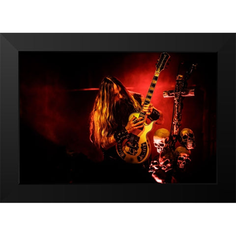 Stronger Than Death Black Modern Wood Framed Art Print by Piechowski, Oskar