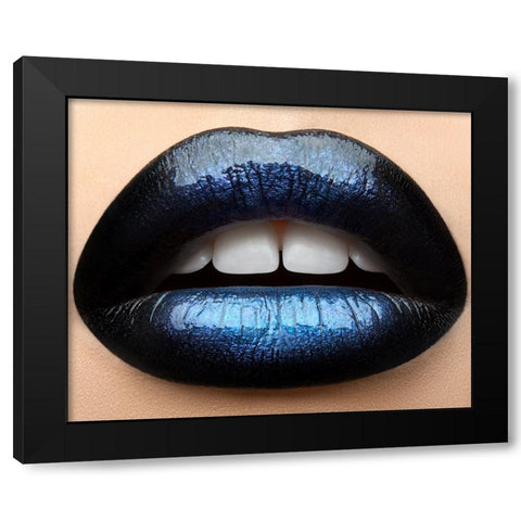 Macro Beauty Black Modern Wood Framed Art Print by Malikov, Alex