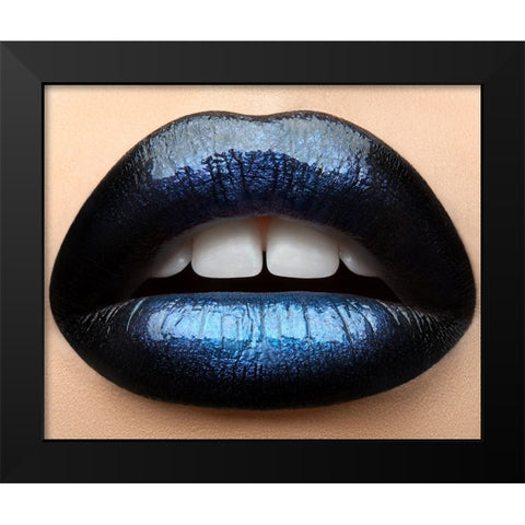 Macro Beauty Black Modern Wood Framed Art Print by Malikov, Alex