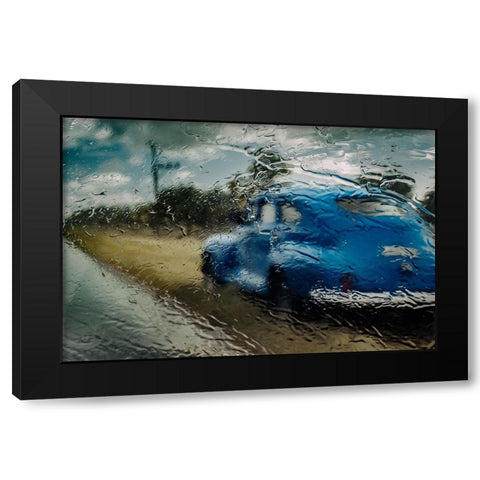 Raining Black Modern Wood Framed Art Print by Bauer, Andreas