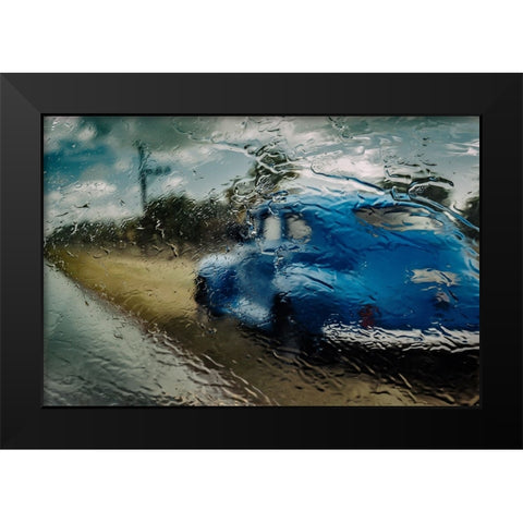 Raining Black Modern Wood Framed Art Print by Bauer, Andreas
