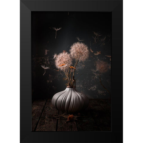 Feel The Spring Black Modern Wood Framed Art Print by Kazamil, Farid