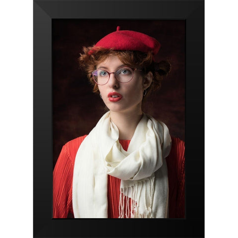 Six Shades Of Red Black Modern Wood Framed Art Print by Slotboom, Jan