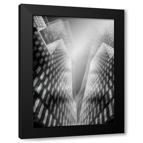 The Towers Black Modern Wood Framed Art Print by aRRO