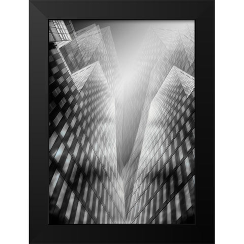 The Towers Black Modern Wood Framed Art Print by aRRO