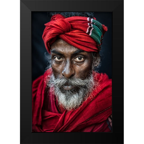 Portrait Black Modern Wood Framed Art Print by Huang, Richard