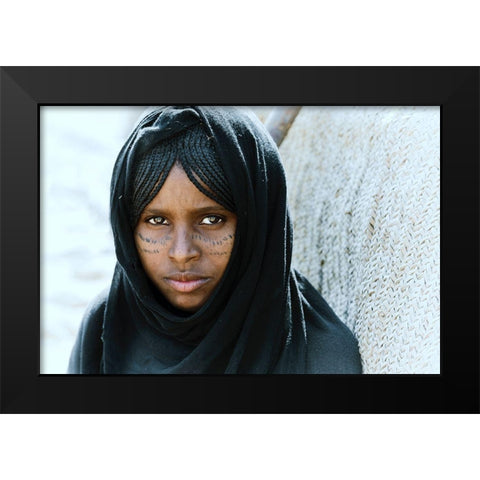 Afari Black Modern Wood Framed Art Print by Cole, Trevor