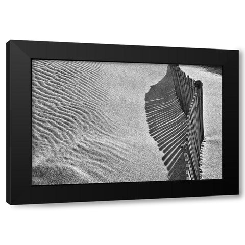 Castles In The Sand Black Modern Wood Framed Art Print by Abrantes, Paulo