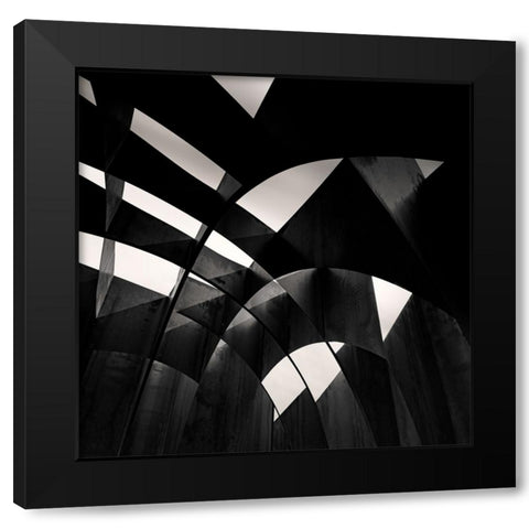 Airy Space Black Modern Wood Framed Art Print by Claes, Gilbert