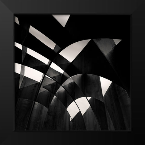 Airy Space Black Modern Wood Framed Art Print by Claes, Gilbert