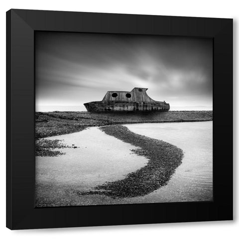 Wrecks 02 Black Modern Wood Framed Art Print by Digalakis, George