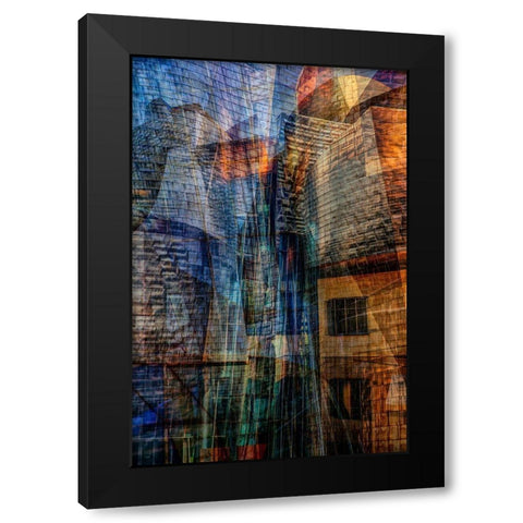 Decomposition Black Modern Wood Framed Art Print with Double Matting by Della Latta, Massimo