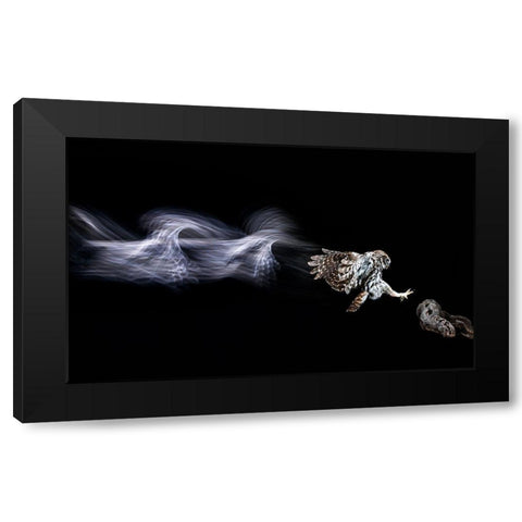 Back To The Future Black Modern Wood Framed Art Print by Nunez Buj, Rodrigo