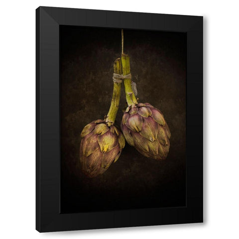 Artichoke Black Modern Wood Framed Art Print with Double Matting by Van Zaane, Alida