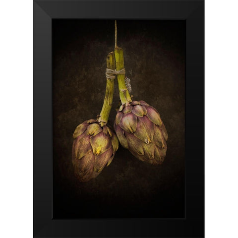 Artichoke Black Modern Wood Framed Art Print by Van Zaane, Alida