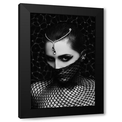 The Darkness In Her Veins Black Modern Wood Framed Art Print with Double Matting by Bolgov, Ruslan