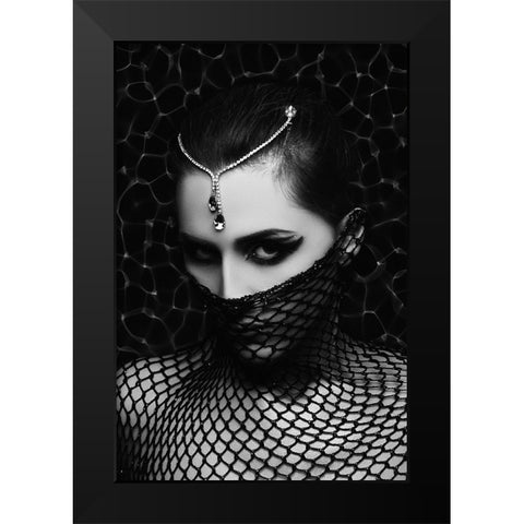 The Darkness In Her Veins Black Modern Wood Framed Art Print by Bolgov, Ruslan
