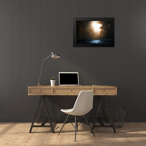 Untitled Black Modern Wood Framed Art Print by Suzuki, Suzuhiko