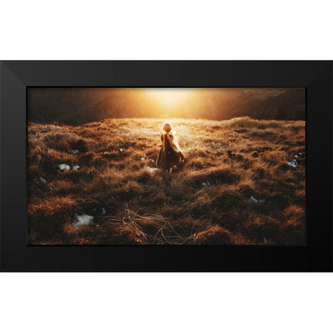 Untitled Black Modern Wood Framed Art Print by Suzuki, Suzuhiko