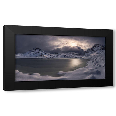 The Light Black Modern Wood Framed Art Print with Double Matting by I. Cuadrado, Juan