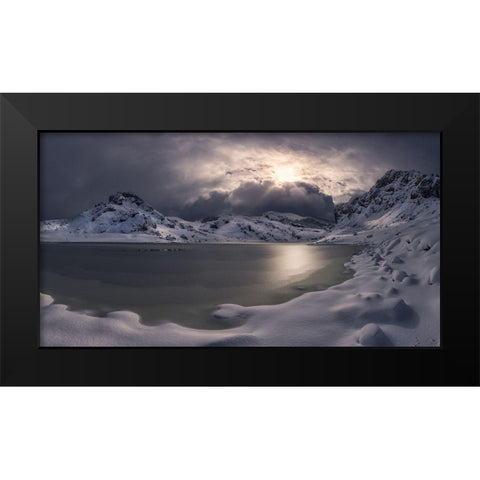 The Light Black Modern Wood Framed Art Print by I. Cuadrado, Juan