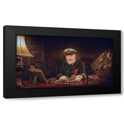 Capitan Of Qtitanicq Black Modern Wood Framed Art Print with Double Matting by Rekhov, Sergej