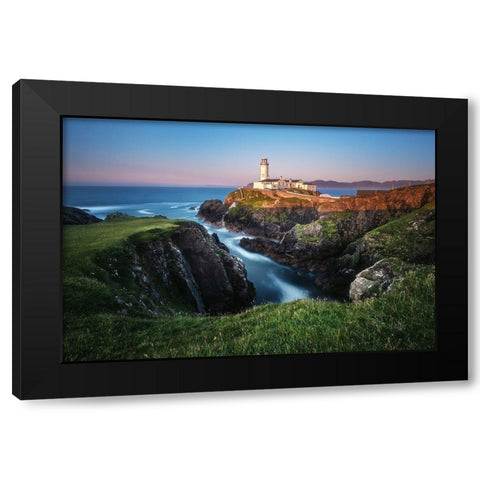 Ireland - Fanad Head Lighthouse Black Modern Wood Framed Art Print by Claude Castor, Jean