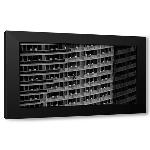 Theater Curtain. Arriba El Telon Black Modern Wood Framed Art Print with Double Matting by Estrada